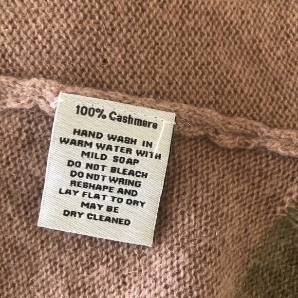 Claudia Nichole Cashmere LONG Stripe Hooded Open Cardigan Tan Brown Size S - Picture 4 of 7